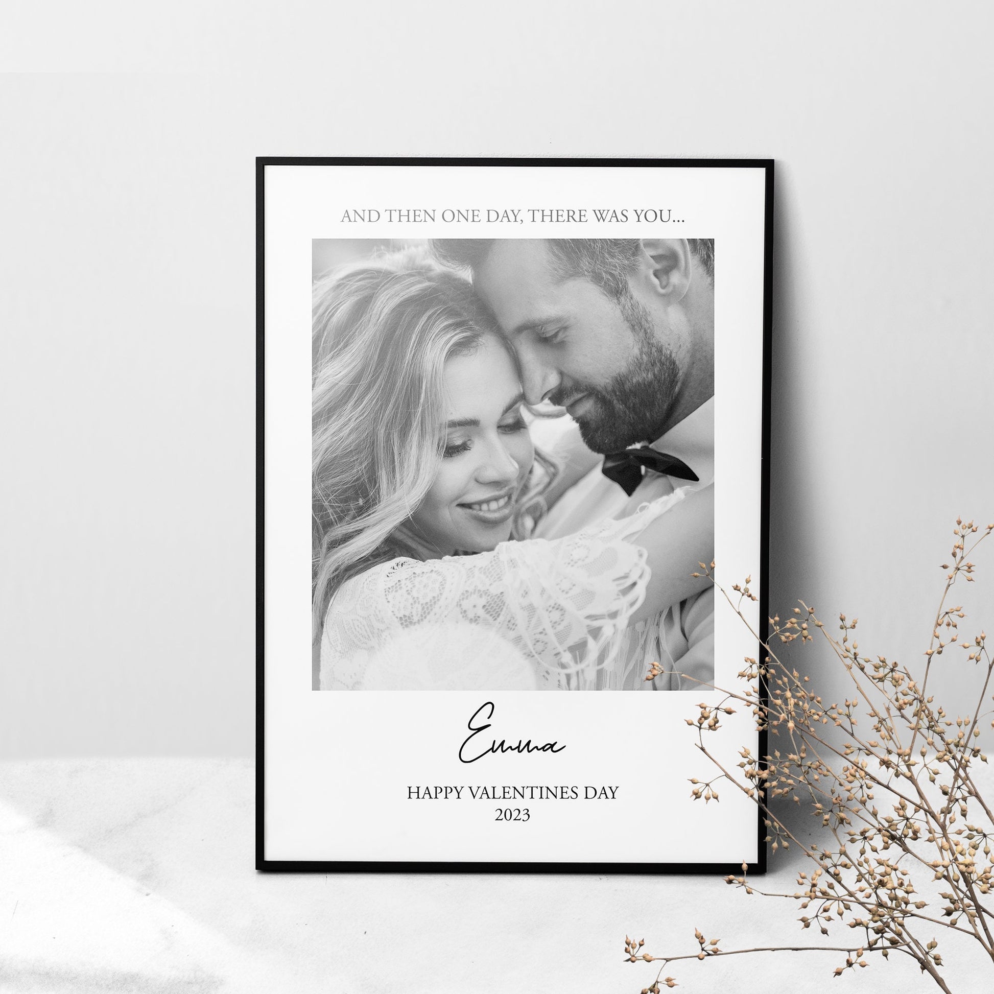 Personalised Valentines photo print,  memorable gift for partner, Valentines day gift for him, Couple print, romantic gift for boyfriend