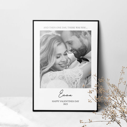Personalised Valentines photo print,  memorable gift for partner, Valentines day gift for him, Couple print, romantic gift for boyfriend