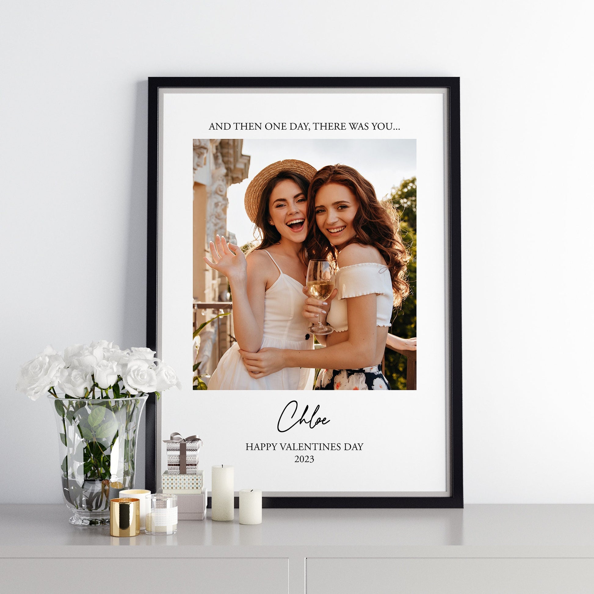 Personalised Valentines photo print,  memorable gift for partner, Valentines day gift for him, Couple print, romantic gift for boyfriend