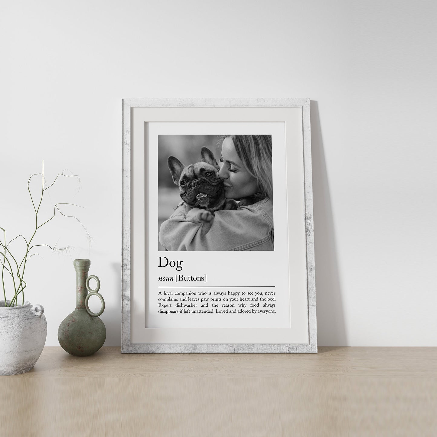 Personalised dog definition print - Custom pet photo print, pet print gift for dog lovers, photo print with dog, dog lover, funny gift idea, pet lover gift, dog, gift for dog dad, dog mum present, puppy gift, pet photo, gift, dog owner prints