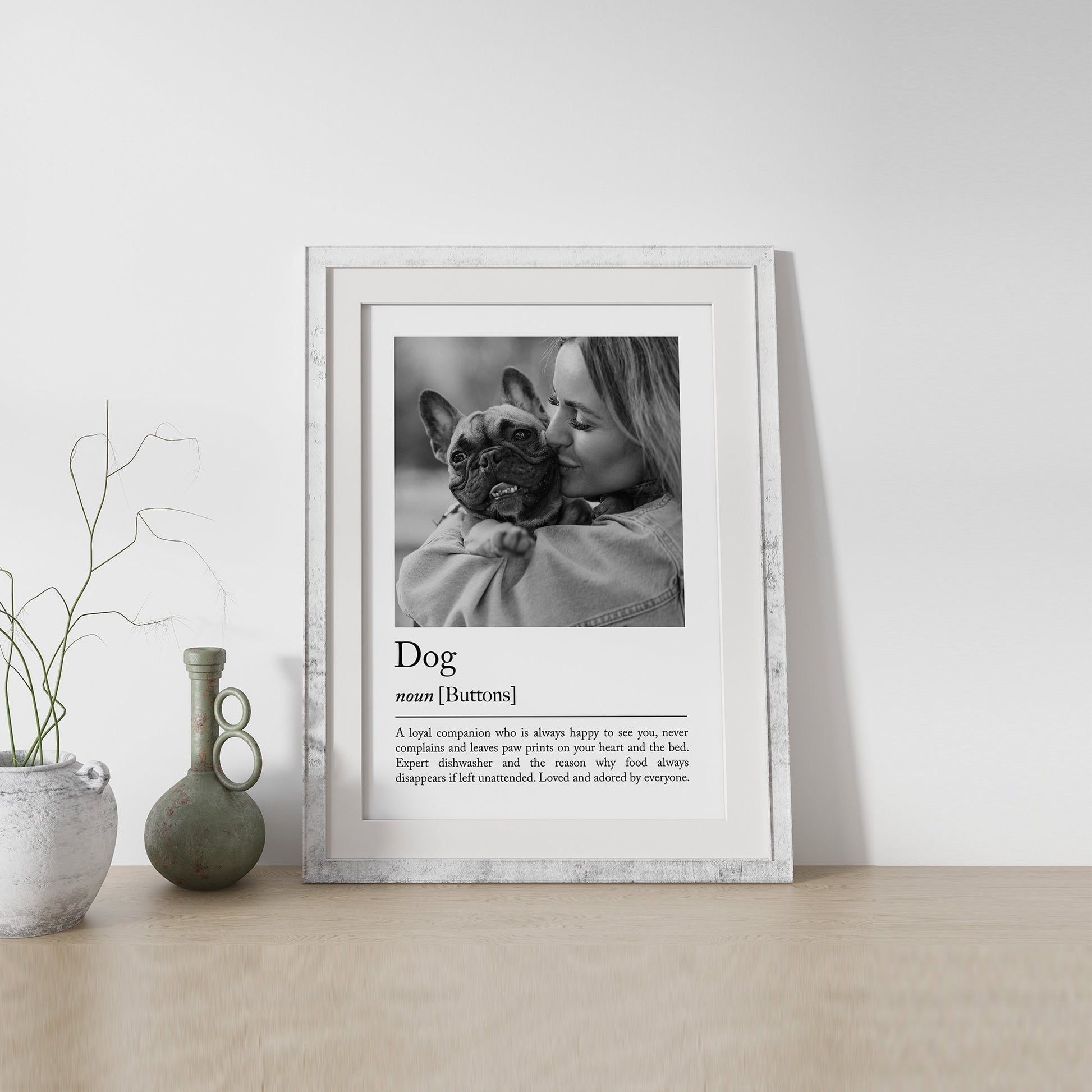 Personalised dog definition print - Custom pet photo print, pet print gift for dog lovers, photo print with dog, dog lover, funny gift idea, pet lover gift, dog, gift for dog dad, dog mum present, puppy gift, pet photo, gift, dog owner prints