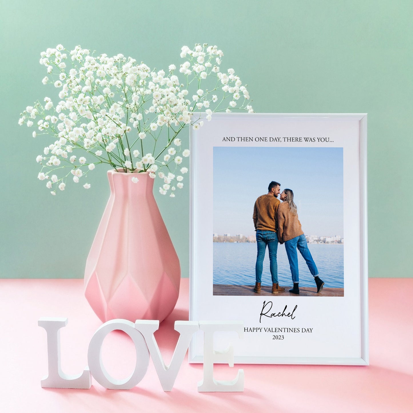 Personalised Valentines photo print,  memorable gift for partner, Valentines day gift for him, Couple print, romantic gift for boyfriend