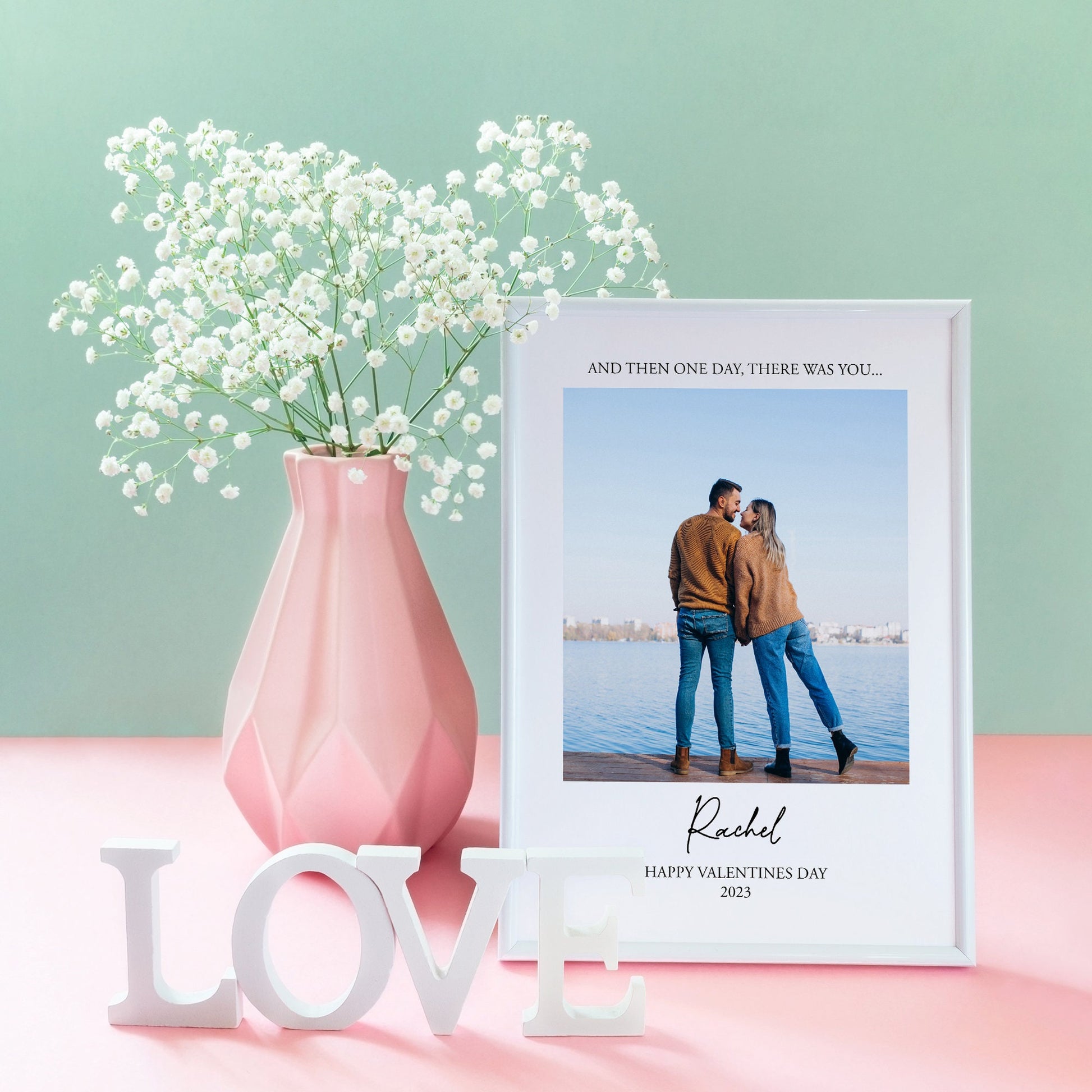 Personalised Valentines photo print,  memorable gift for partner, Valentines day gift for him, Couple print, romantic gift for boyfriend