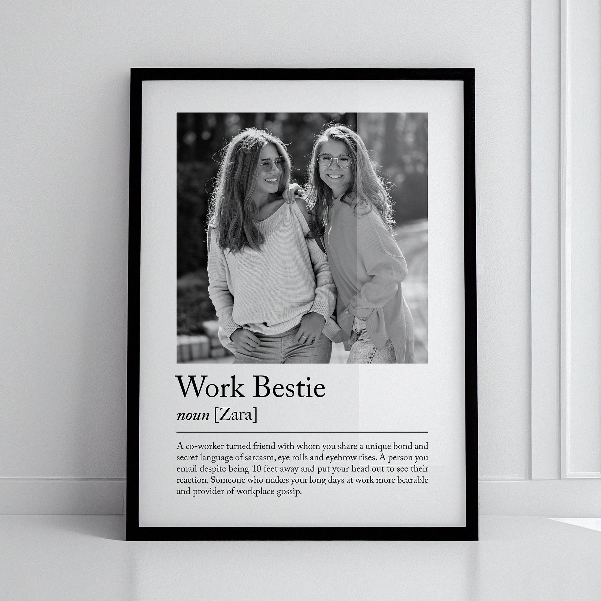 Personalised best friend definition print - Custom gift with photo for best friend, birthday gift, Photo Gift, Best Friend Quote. Friends Gift Idea, Work Bestie definition print, work best friend, birthday gift, friendship, bestie birthday gift