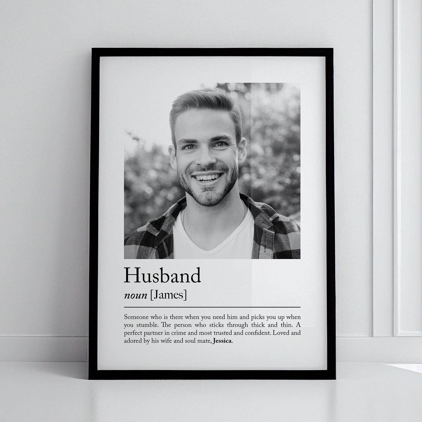 Personalised husband definition print, Custom photo gift for husband, birthday gift, Personalised anniversary gift, Photo Gift, Gift for him, Wall Art Print, Gift For Husband, Quote Print, , Wedding gift, married couple gift, first year anniversary