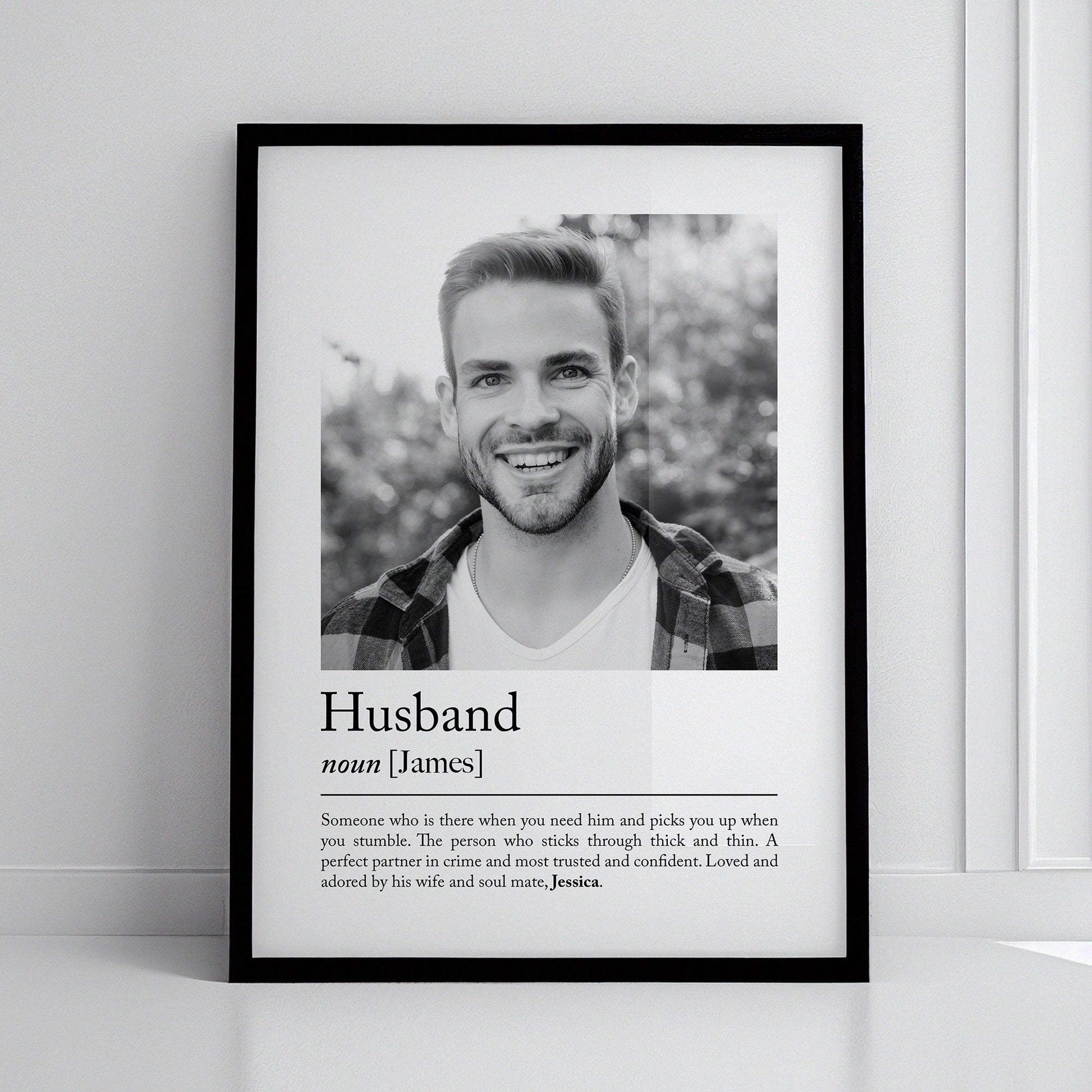 Personalised husband definition print, Custom photo gift for husband, birthday gift, Personalised anniversary gift, Photo Gift, Gift for him, Wall Art Print, Gift For Husband, Quote Print, , Wedding gift, married couple gift, first year anniversary