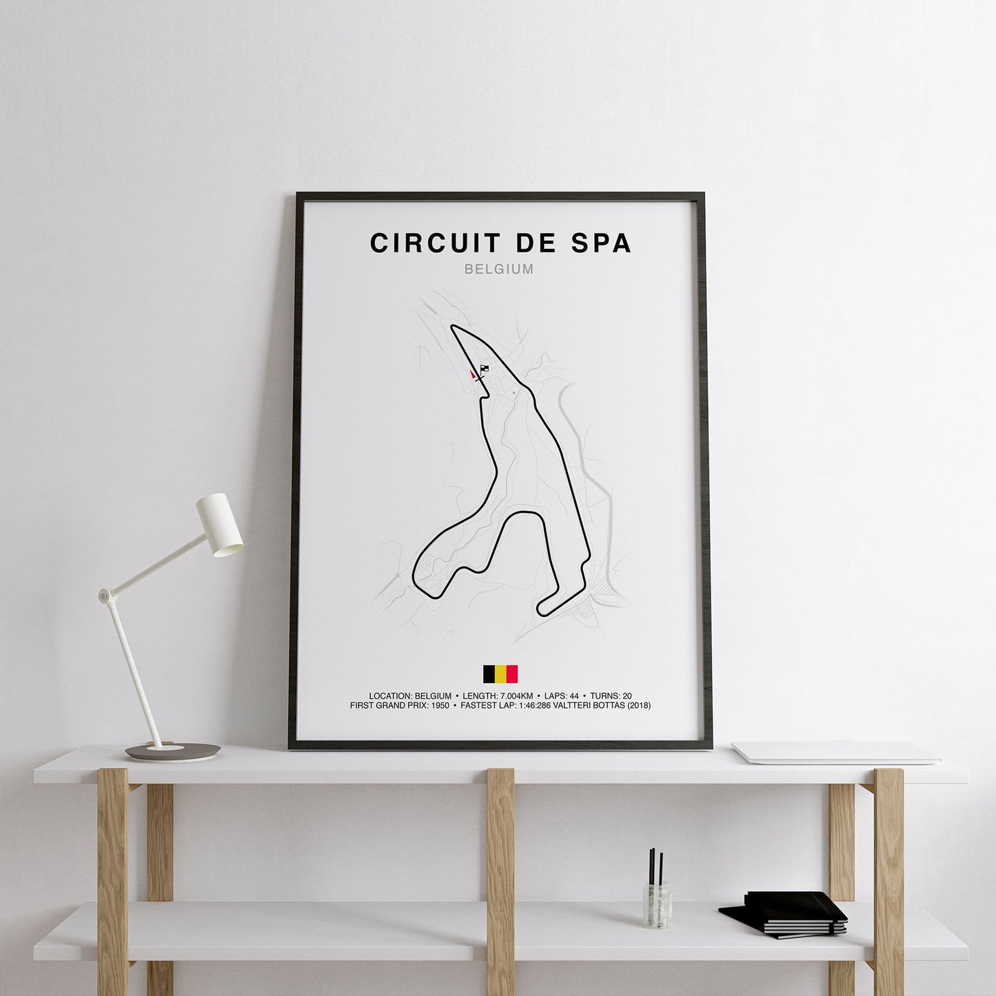 Belgium Grand Prix Circuit Print, Formula 1 Track Poster, Office wall art, Gifts for him, F1 race map frame, F1 Poster, Car race fan art, Circuit de Spa, Spa Belgium Grand Prix Print, Formula 1 Prints, Grand Prix Track Circuit, F1 Map Print