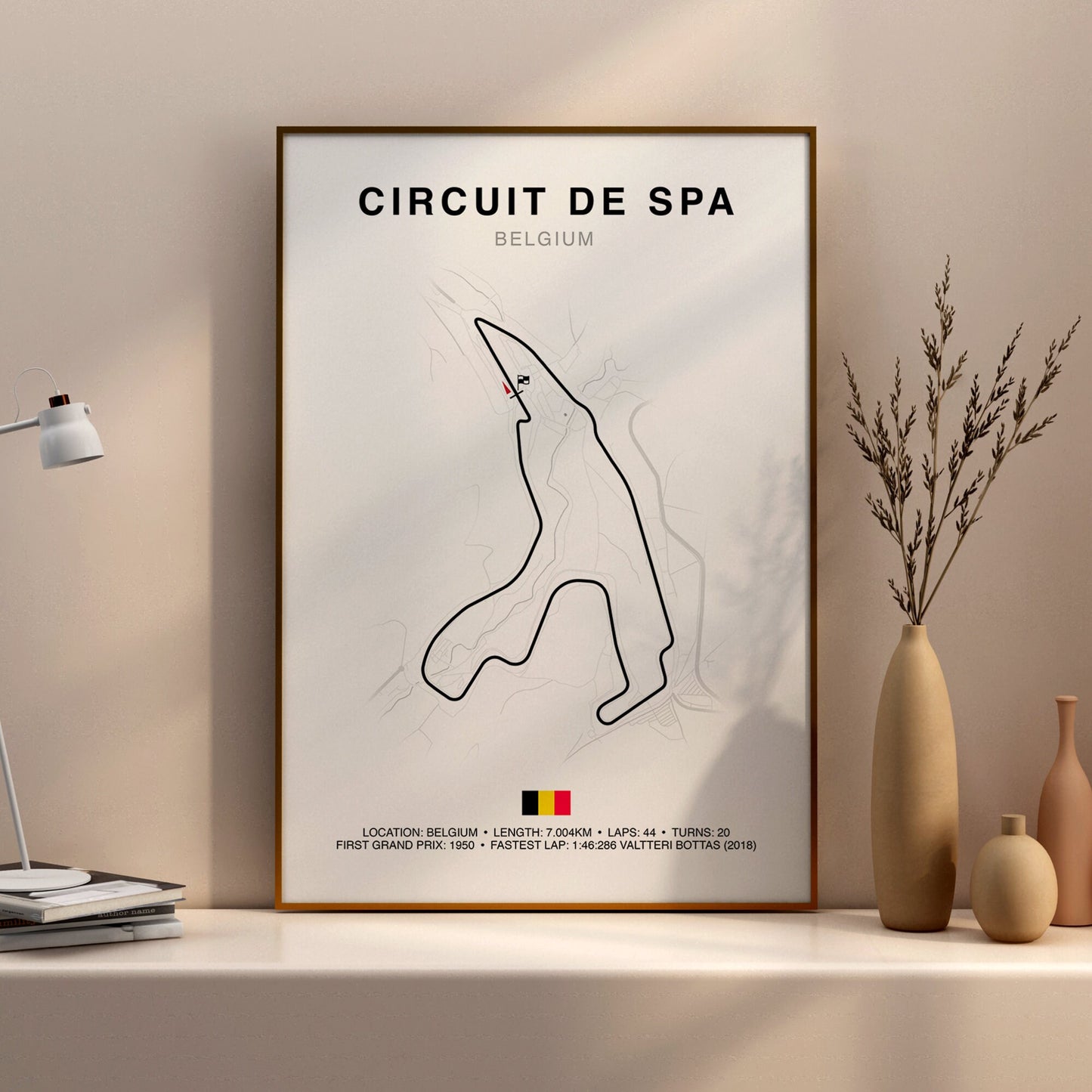 Belgium Grand Prix Circuit Print, Formula 1 Track Poster, Office wall art, Gifts for him, F1 race map frame, F1 Poster, Car race fan art, Circuit de Spa, Spa Belgium Grand Prix Print, Formula 1 Prints, Grand Prix Track Circuit, F1 Map Print