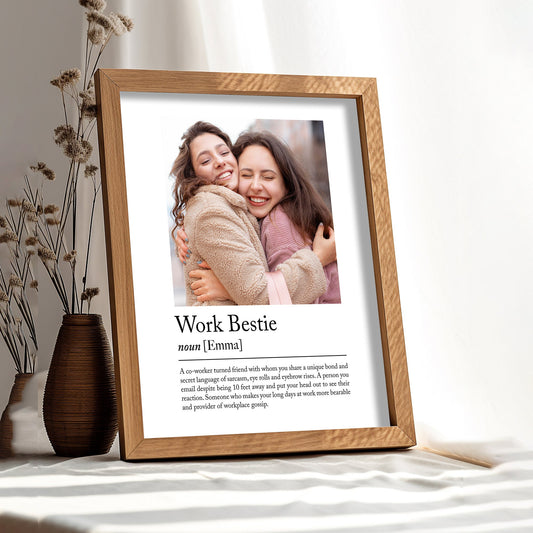 Personalised best friend definition print - Custom gift with photo for best friend, birthday gift, Photo Gift, Best Friend Quote. Friends Gift Idea, Work Bestie definition print, work best friend, birthday gift, friendship, bestie birthday gift