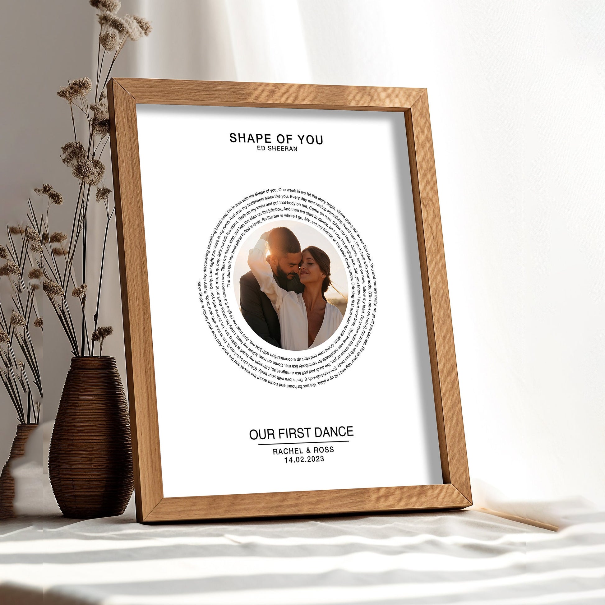 Personalised Wedding Song Lyrics Print, Our Special Song, Custom Record Song Lyrics, Couple Photo Song, First Dance Print, Wedding Anniversary Gift for him or her, Vinyl Record Song Lyrics Wedding Poster