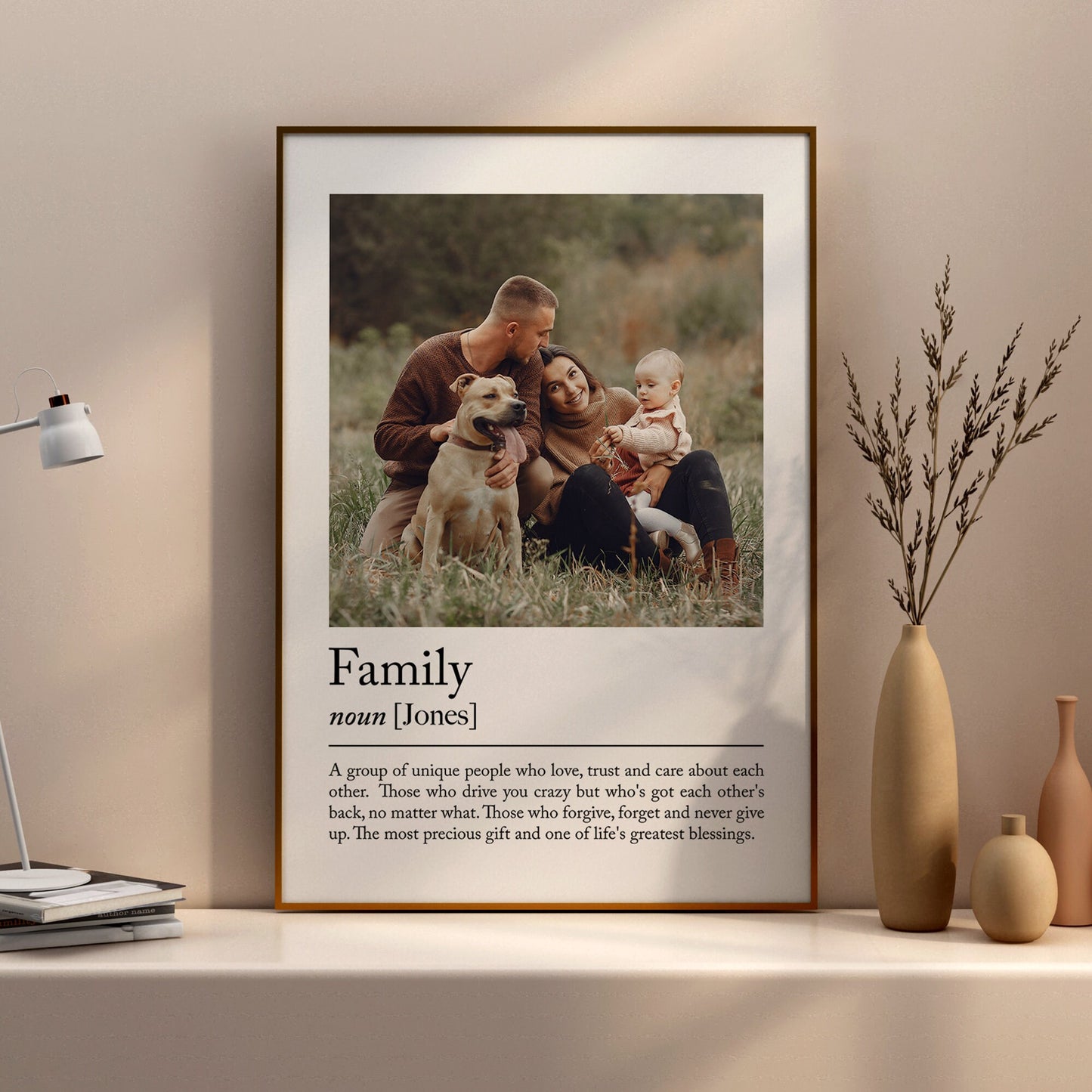 family photo gift, family poster, family photo gift, family portrait, gift for family, family quote print, personalised wall art, family print, family definition, definition wall art, family wall print, family names print, new home wall art,