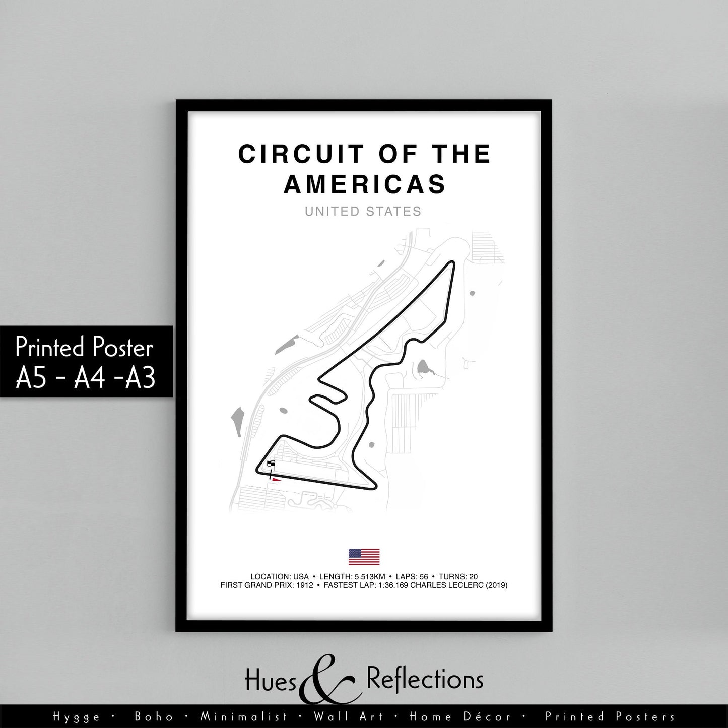 USA Grand Prix Circuit Print, Circuit of the Americas, Austin, Texas, Formula 1 Track Poster, Office wall art, Gifts for him, F1 race map frame, F1 Poster, Car race fan art, Charles Leclerc, Hamilton, Red Bull F1, McLaren F1, WRC, Car Race fan gift