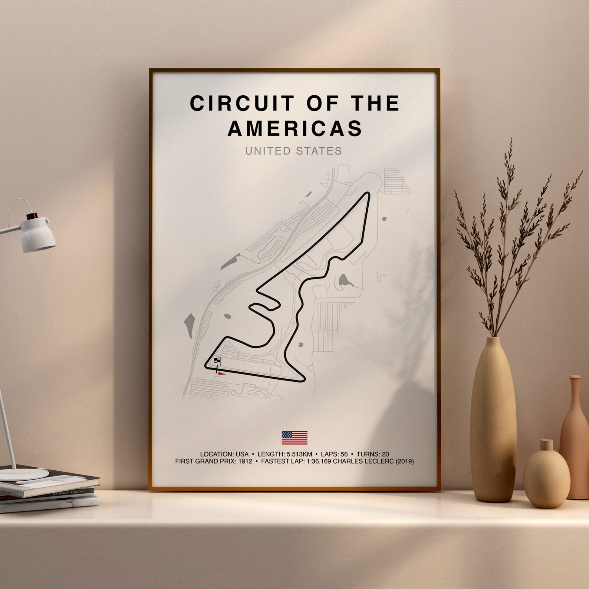 USA Grand Prix Circuit Print, Circuit of the Americas, Austin, Texas, Formula 1 Track Poster, Office wall art, Gifts for him, F1 race map frame, F1 Poster, Car race fan art, Charles Leclerc, Hamilton, Red Bull F1, McLaren F1, WRC, Car Race fan gift