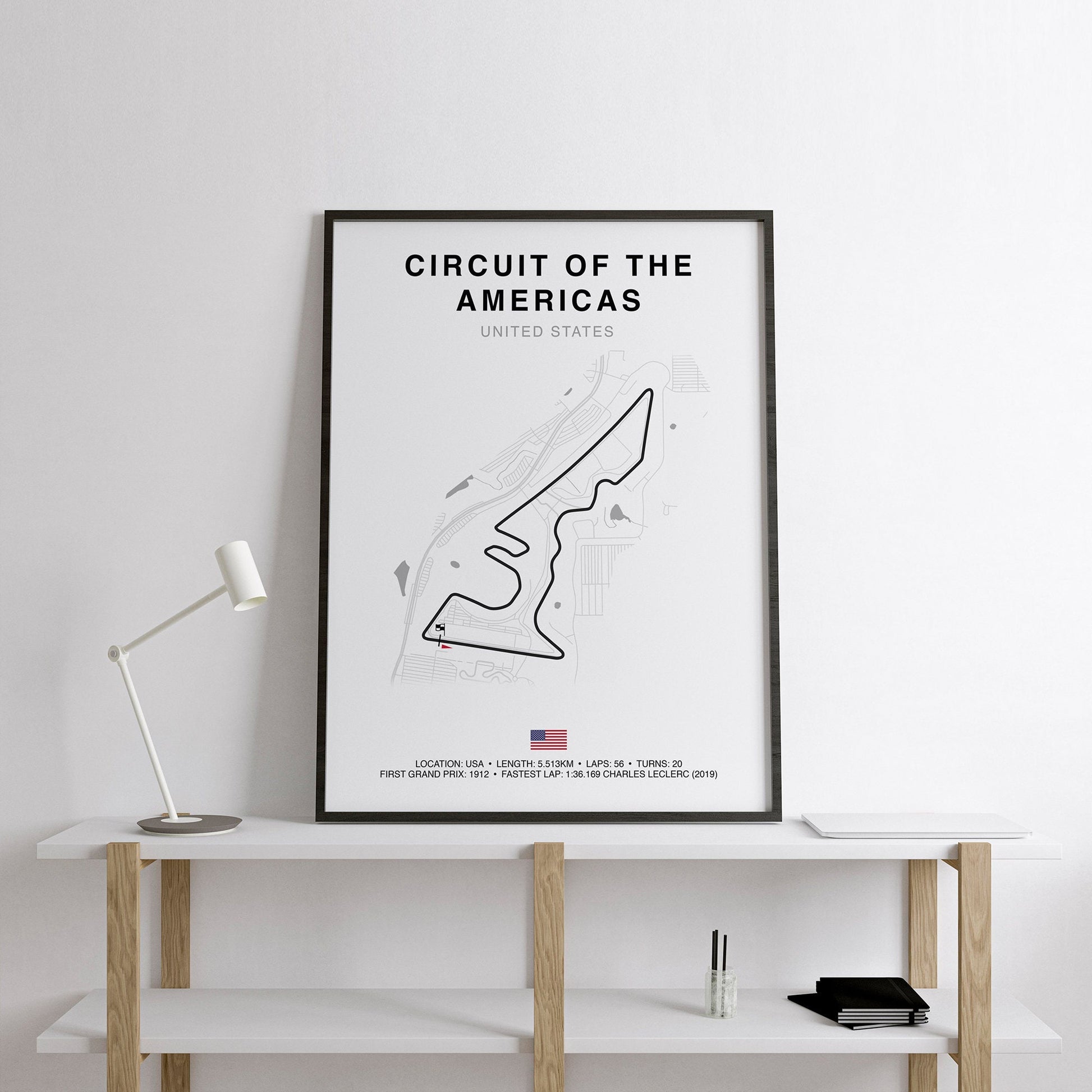 USA Grand Prix Circuit Print, Circuit of the Americas, Austin, Texas, Formula 1 Track Poster, Office wall art, Gifts for him, F1 race map frame, F1 Poster, Car race fan art, Charles Leclerc, Hamilton, Red Bull F1, McLaren F1, WRC, Car Race fan gift