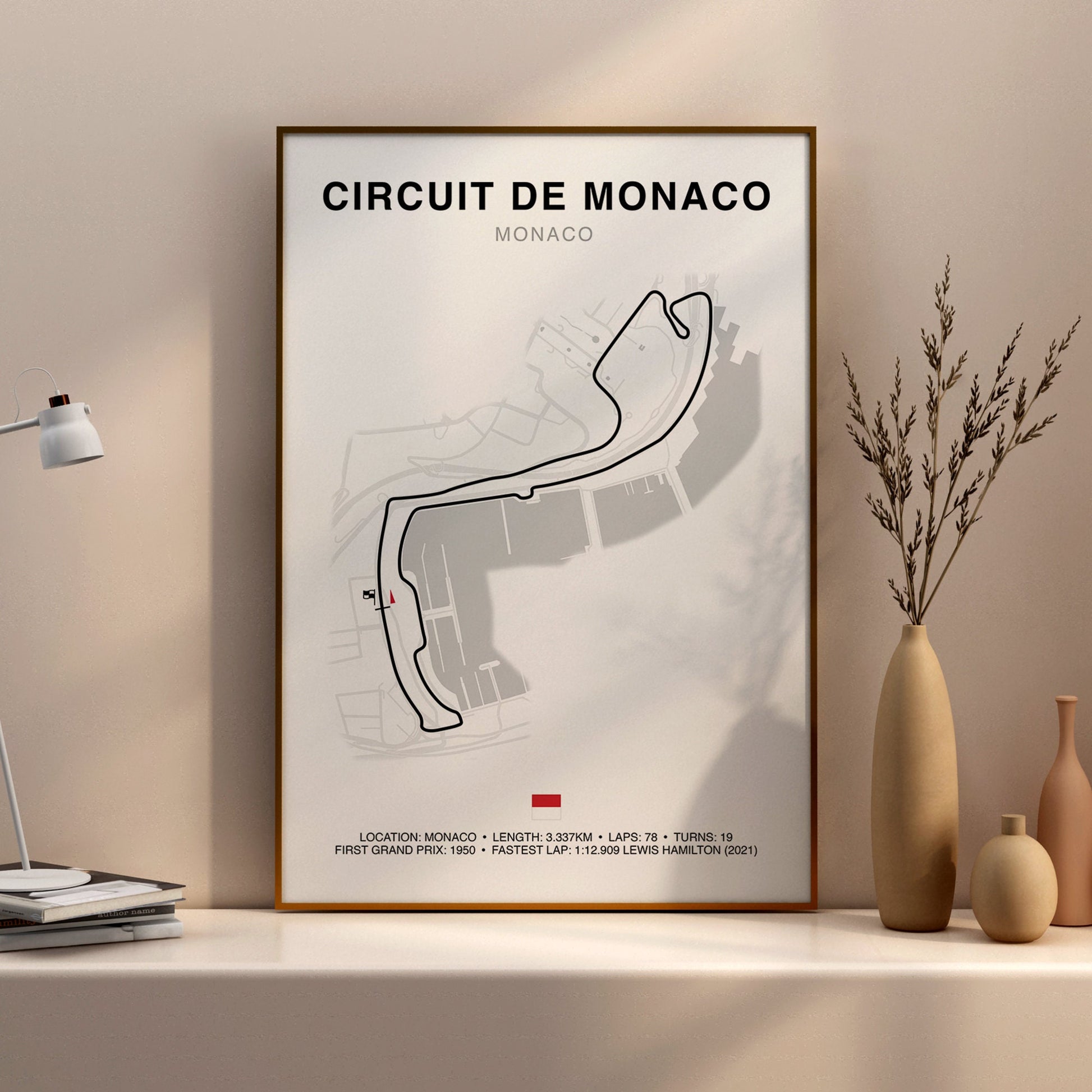 Grand Prix de Monaco, Mont Carlo F1 Track Circuit Print, Formula 1 Track Poster, Office wall art, Gifts for him, F1 race map frame, F1 Poster, Car race fan art, Max Verstappen, Hamilton F1, French Track Formula One Championship