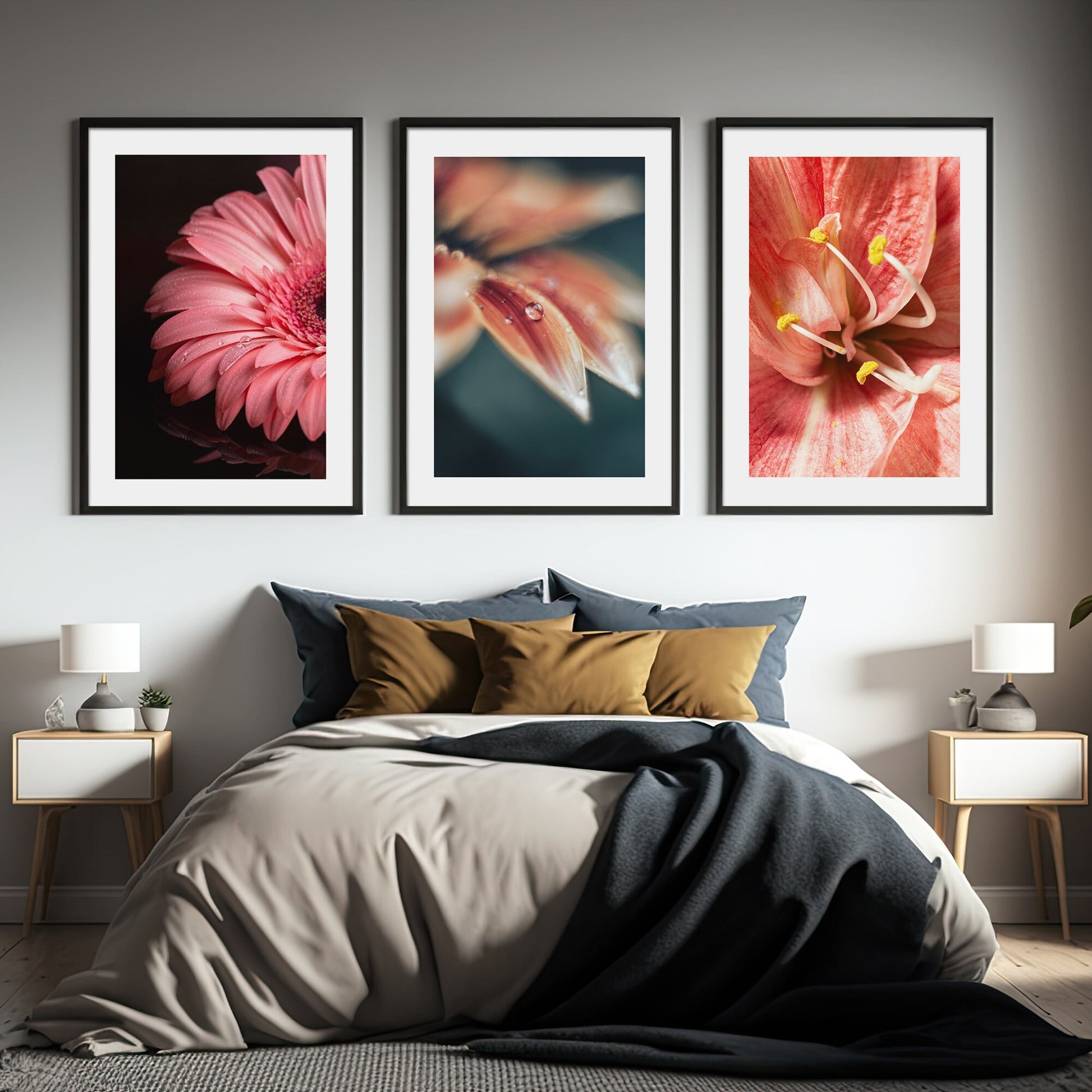 Beautifully vibrant flower photo print, Wall art decor ideal for Boho home decor, Moving in gift for friend, Bedroom wall print, Colourful