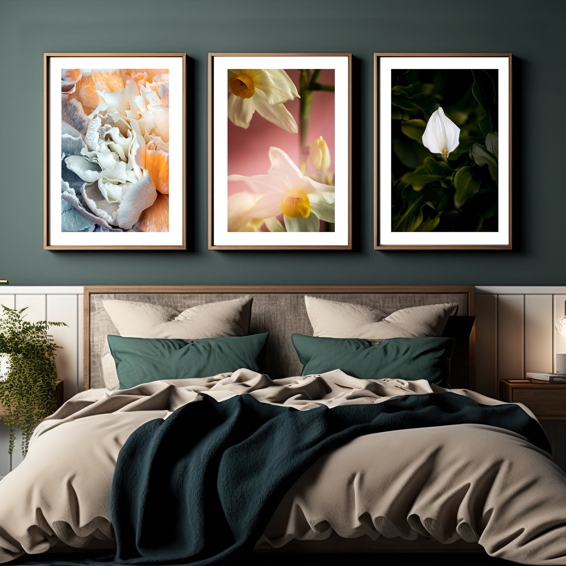 Beautifully vibrant flower photo print, Wall art decor ideal for Boho home decor, Moving in gift for friend, Bedroom wall print, Colourful