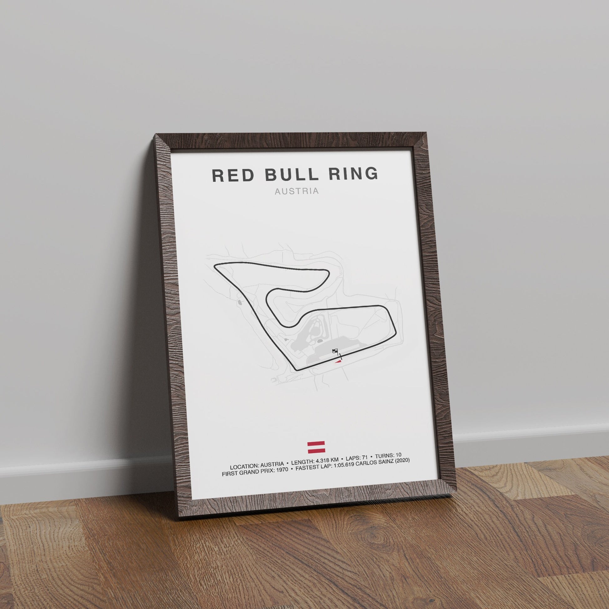 Austrian Grand Prix Circuit Print, Formula 1 Track Poster, Office wall art, Gifts for him, F1 race map frame, F1 Poster, Car race fan art, Red Bull Ring, FORMULA 1 ROLEX GROSSER PREIS VON OSTERREICH 2023, Austria, Spielberg, Carlos Sainz, Grand Prix