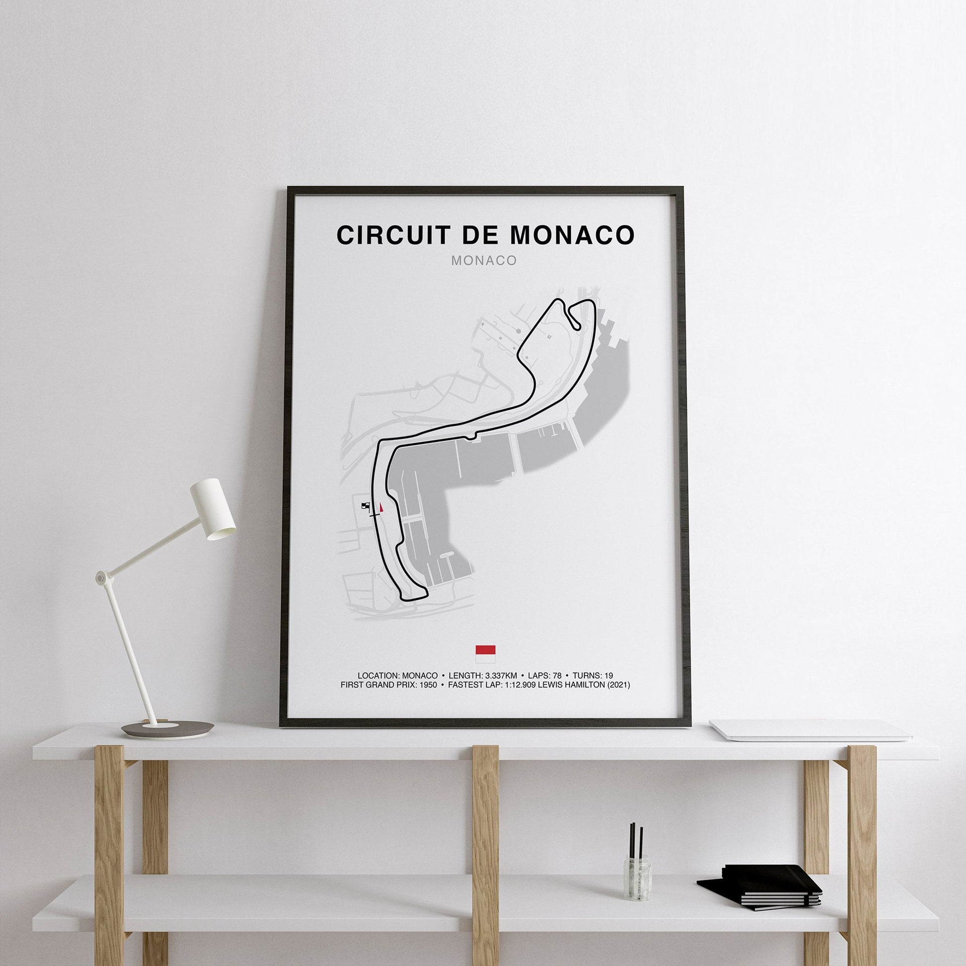 Grand Prix de Monaco, Mont Carlo F1 Track Circuit Print, Formula 1 Track Poster, Office wall art, Gifts for him, F1 race map frame, F1 Poster, Car race fan art, Max Verstappen, Hamilton F1, French Track Formula One Championship