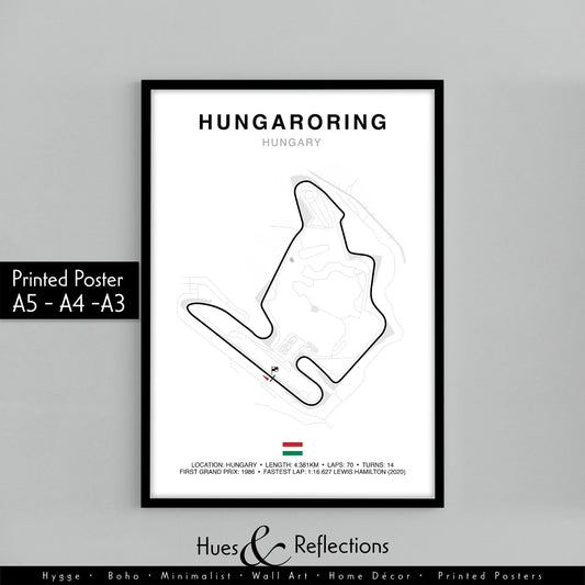 Hungary Grand Prix Circuit Print, Hungaroring F1, Formula 1 Track Poster, Office wall art, Gifts for him, F1 race map frame, F1 Poster, Car race fan art, Lewis Hamilton, F1 Collection, Formula 1 fan gift idea, Gift for boyfriend, Milestone Birthday