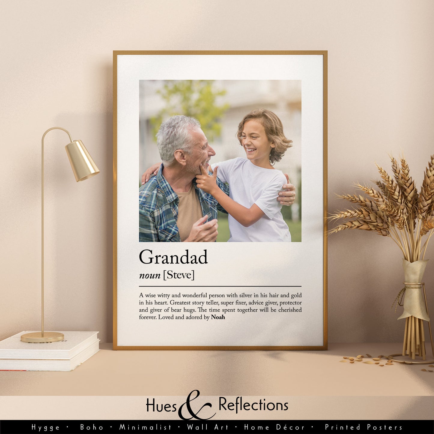 Personalised Grandfather, pops, grandad, Granny, Grandma definition print - Custom gift with photo for grandfather birthday gift, Grandad Christmas present, Photo Gift, Fathers day gift Quote, grand kids, grand children, Thoughtful grand father gift