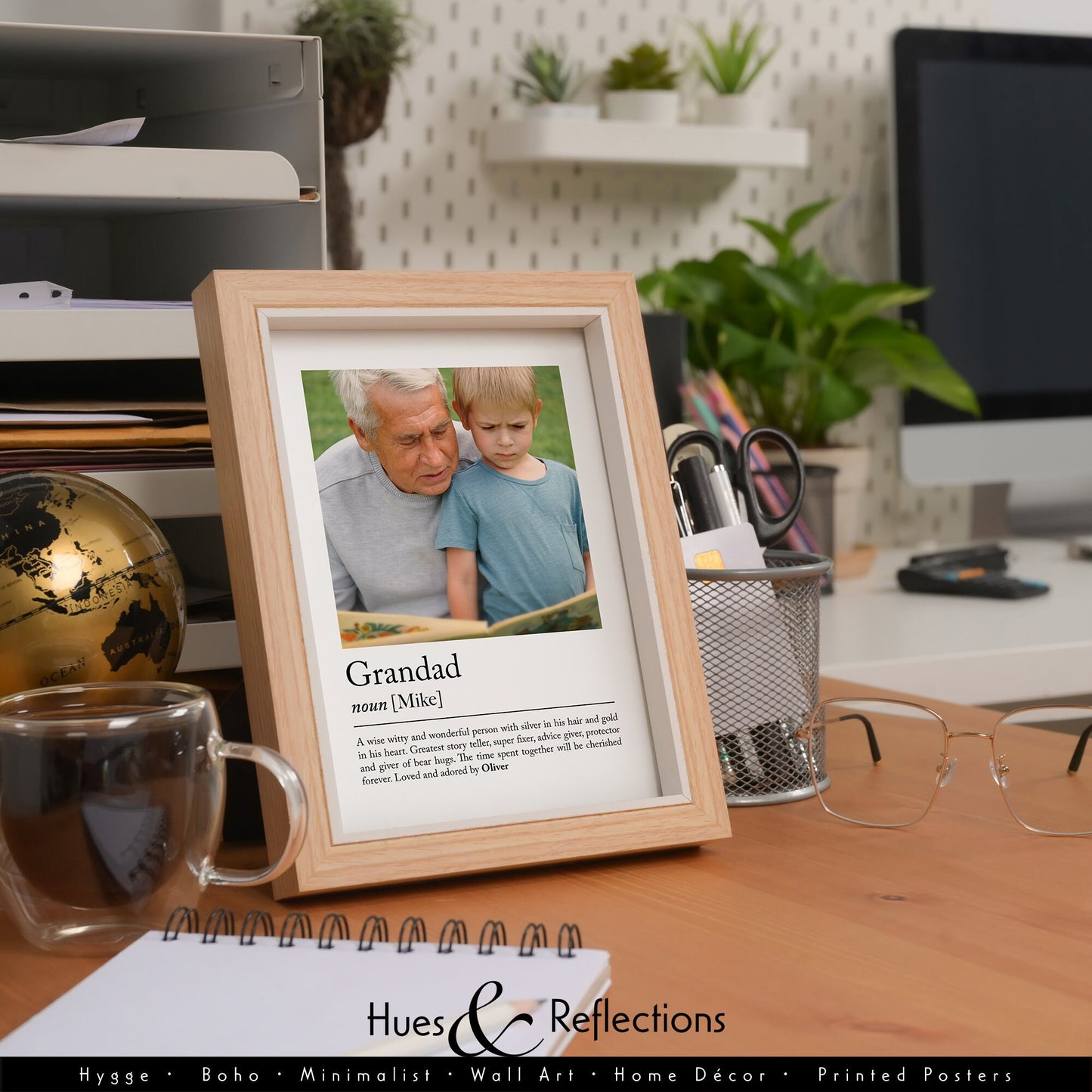 Personalised Grandfather, pops, grandad, Granny, Grandma definition print - Custom gift with photo for grandfather birthday gift, Grandad Christmas present, Photo Gift, Fathers day gift Quote, grand kids, grand children, Thoughtful grand father gift