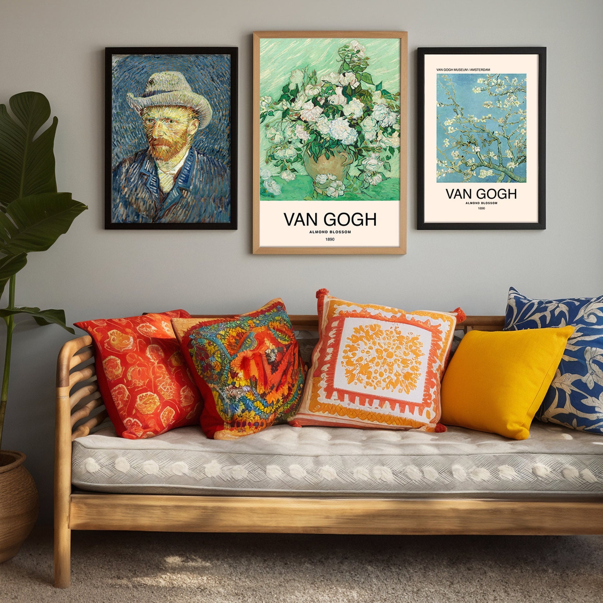 Roses by Vincent Van Gogh Poster Print – Classic and famous vintage wall art, famous painting, Post-Impressionist, Home Decor Fine Arts