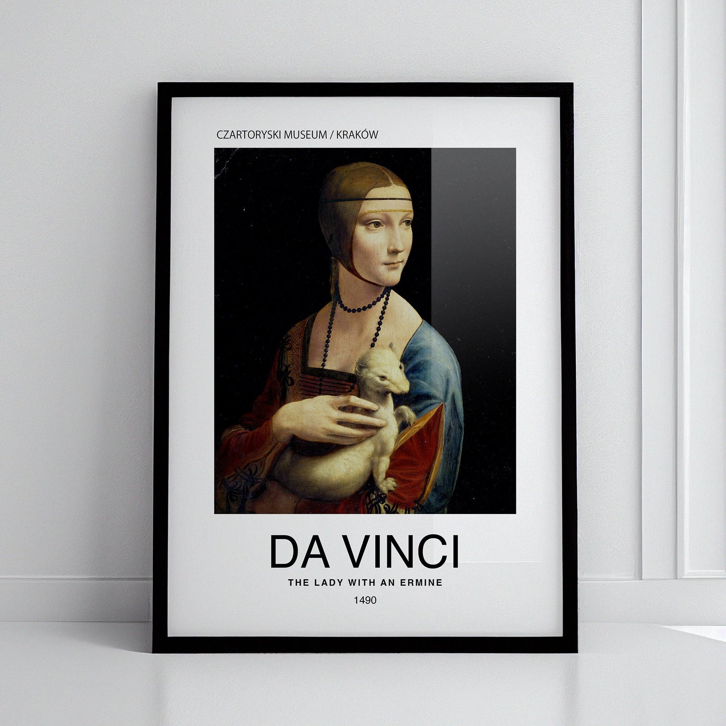 Lady with an Ermine by DaVinci Poster Print – Classic and famous vintage wall art, famous painting, Post-Impressionist, Home Decor Fine Arts