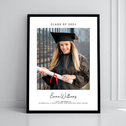 Personalised graduation photo print – Custom photo collage, end of year gift for her, graduation gift for him, passing out congratulations