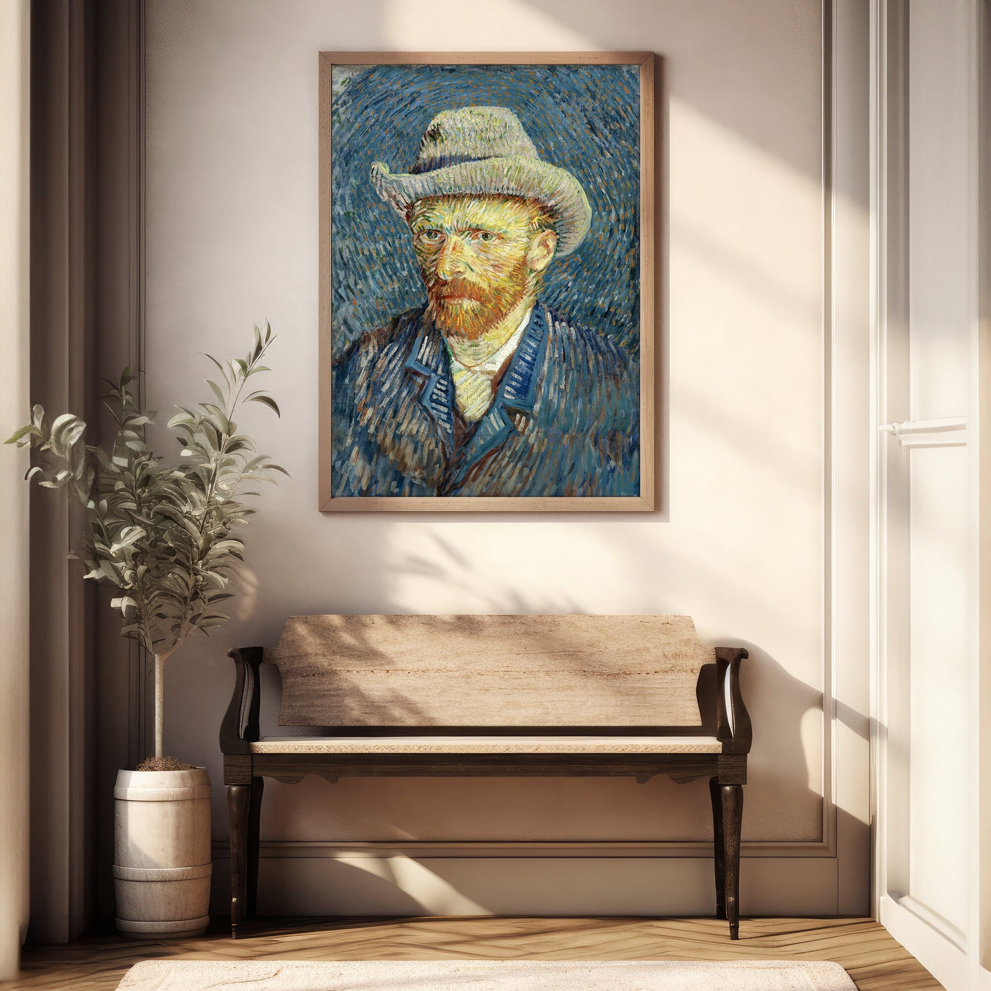 Self Portrait by Van Gogh Poster Print – Classic and famous vintage wall art, famous painting, Post-Impressionist, Home Decor Fine Arts, hand-picked timeless collection of classic paintings from Botticelli to Rembrandt