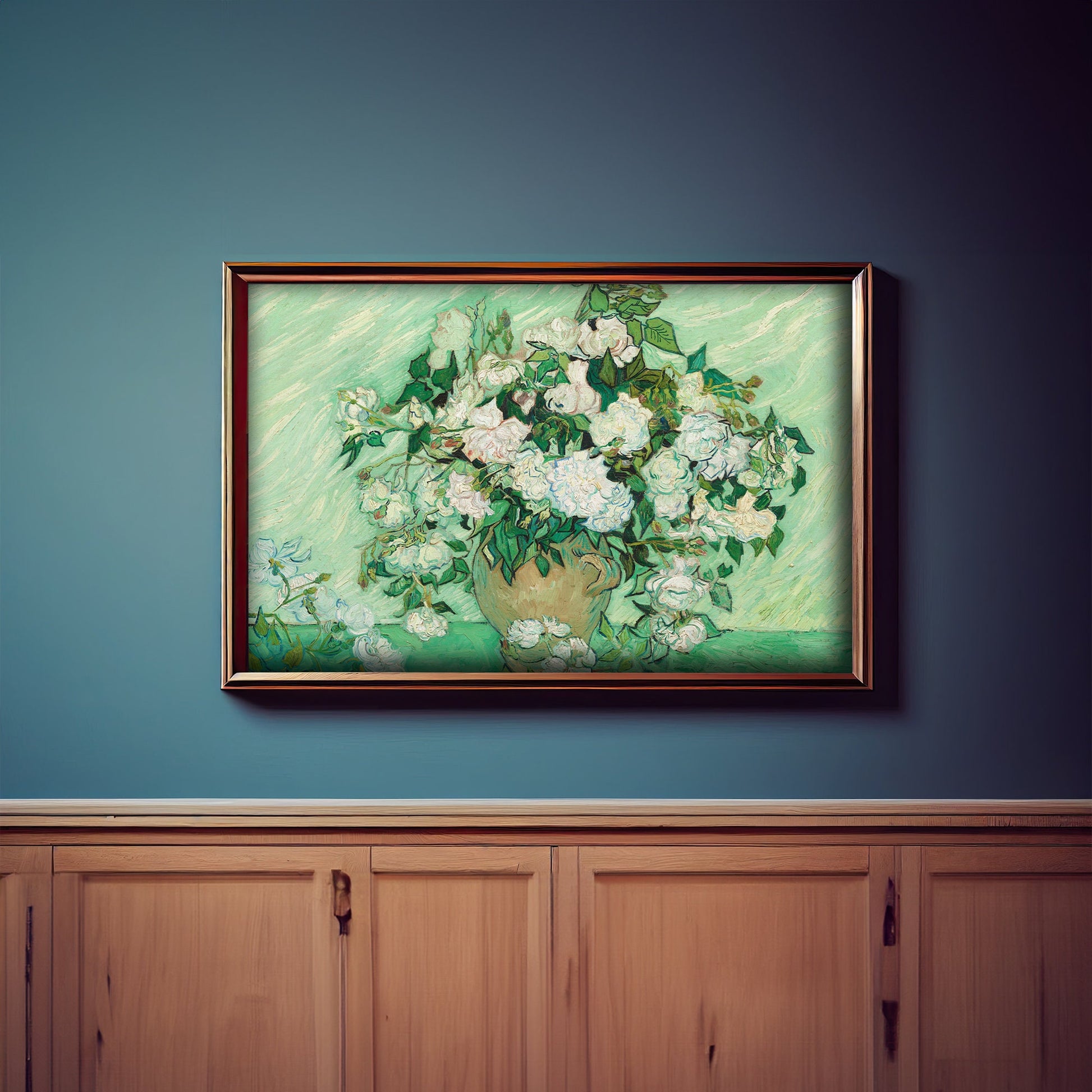 Roses by Vincent Van Gogh Poster Print – Classic and famous vintage wall art, famous painting, Post-Impressionist, Home Decor Fine Arts