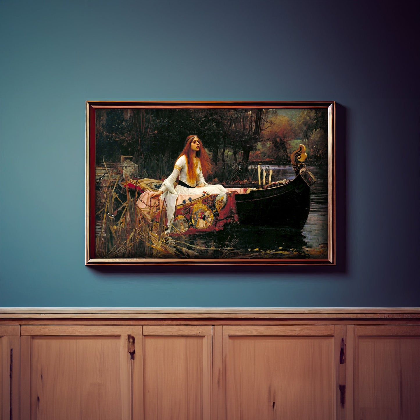 The Lady of Shalott by Waterhouse Poster Print – Classic and famous vintage wall art, famous painting, Home Decor Fine Art
