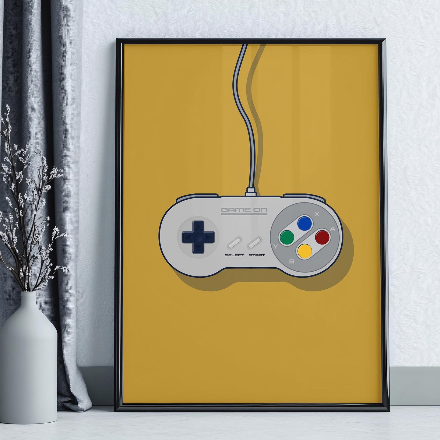 Video Game Wall Art – Vintage gaming room controller prints, Video game print, Gift for gamer, Pop art, Boys room poster, Minimalist retro game pop art