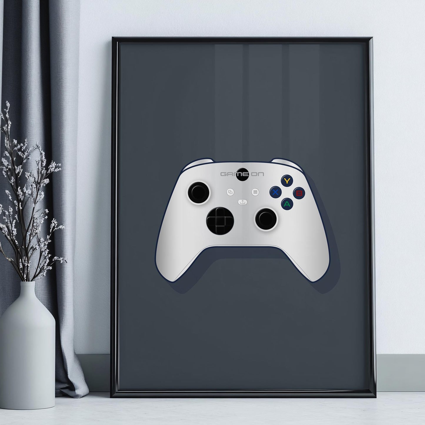 Retro Game Controller, Vintage gaming room controller print, Video game print, Gift for gamer, Pop art, Boys room art, Minimalist retro game