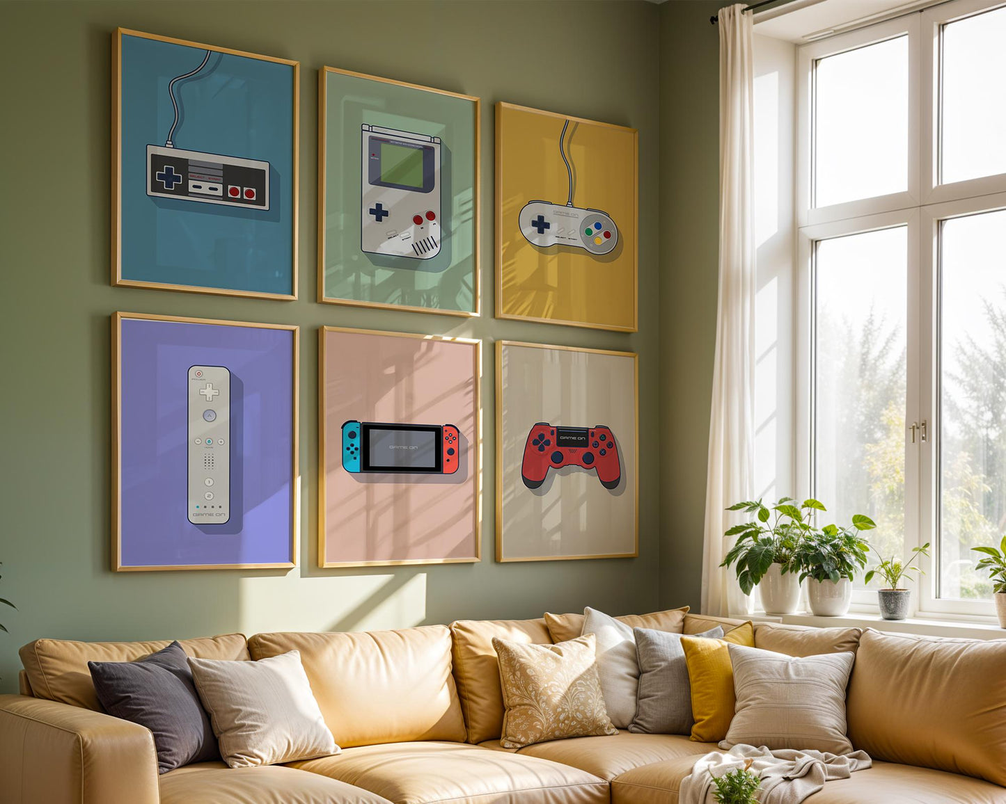 Collection of Video Game Wall Arts, Vintage game consoles, Video game print, Gift for gamer, Pop art, Boys room art, Retro style game poster