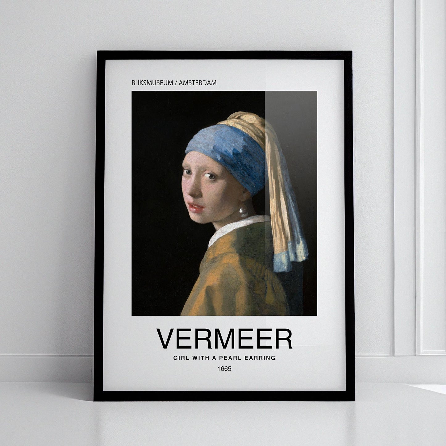Girl with a Pearl Earring by Johannes Vermeer Poster Print – Classic and famous vintage wall art, famous painting, Home Decor Fine Arts