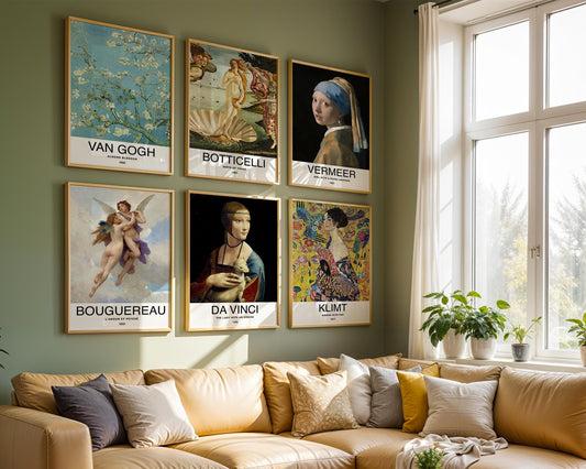 Collection of Classic Painting Posters – Famous vintage wall art, famous painting, Post-Impressionist, Home Decor Fine Arts, Library Walls