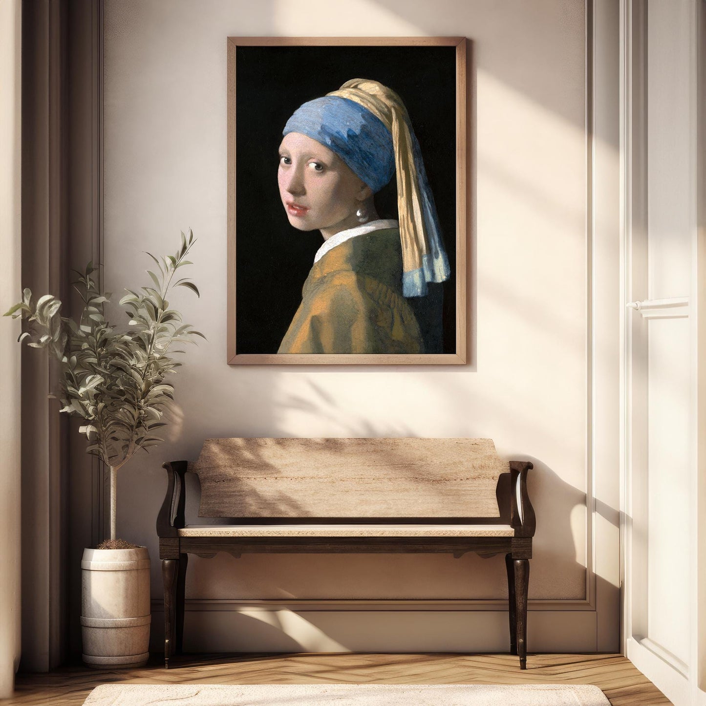 Girl with a Pearl Earring by Johannes Vermeer Poster Print – Classic and famous vintage wall art, famous painting, Home Decor Fine Arts