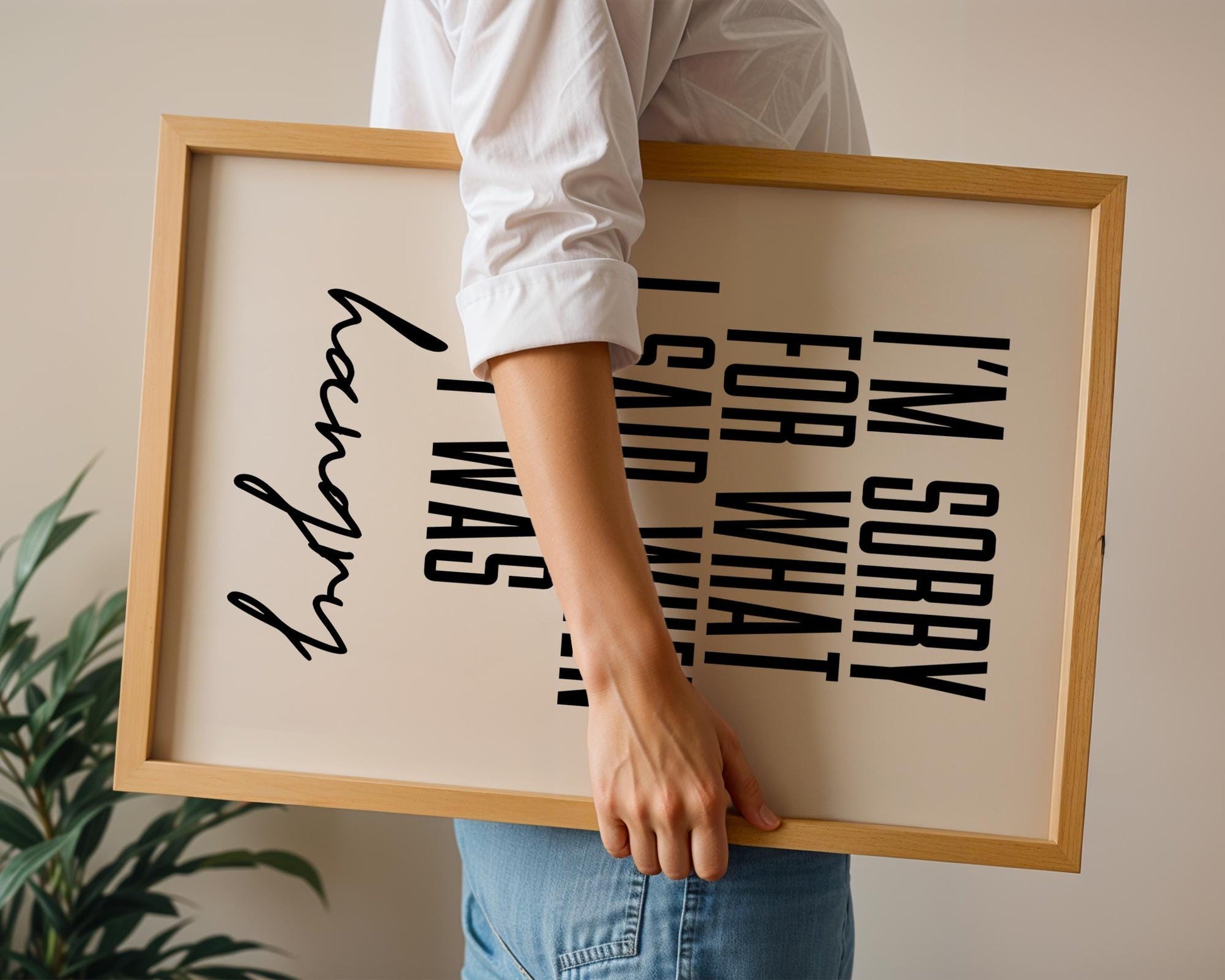 I&#39;m Sorry For What I Said When I Was Hangry Wall Print, Kitchen Print, Home Decor, Wall Art, Living Room Posters, Gift for Her, Funny Quotes