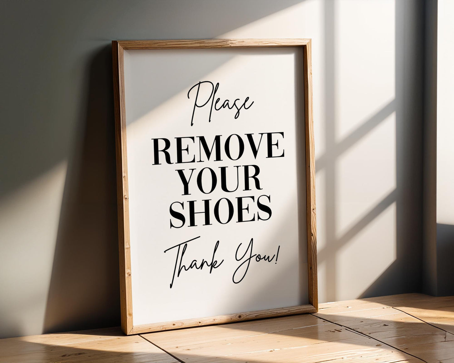Please Remove Your Shoes, Entrance Sign, Text Home Decor, Shoes Off Print, Typography Wall Art, Entry Room Poster, No Shoes House Poster Art