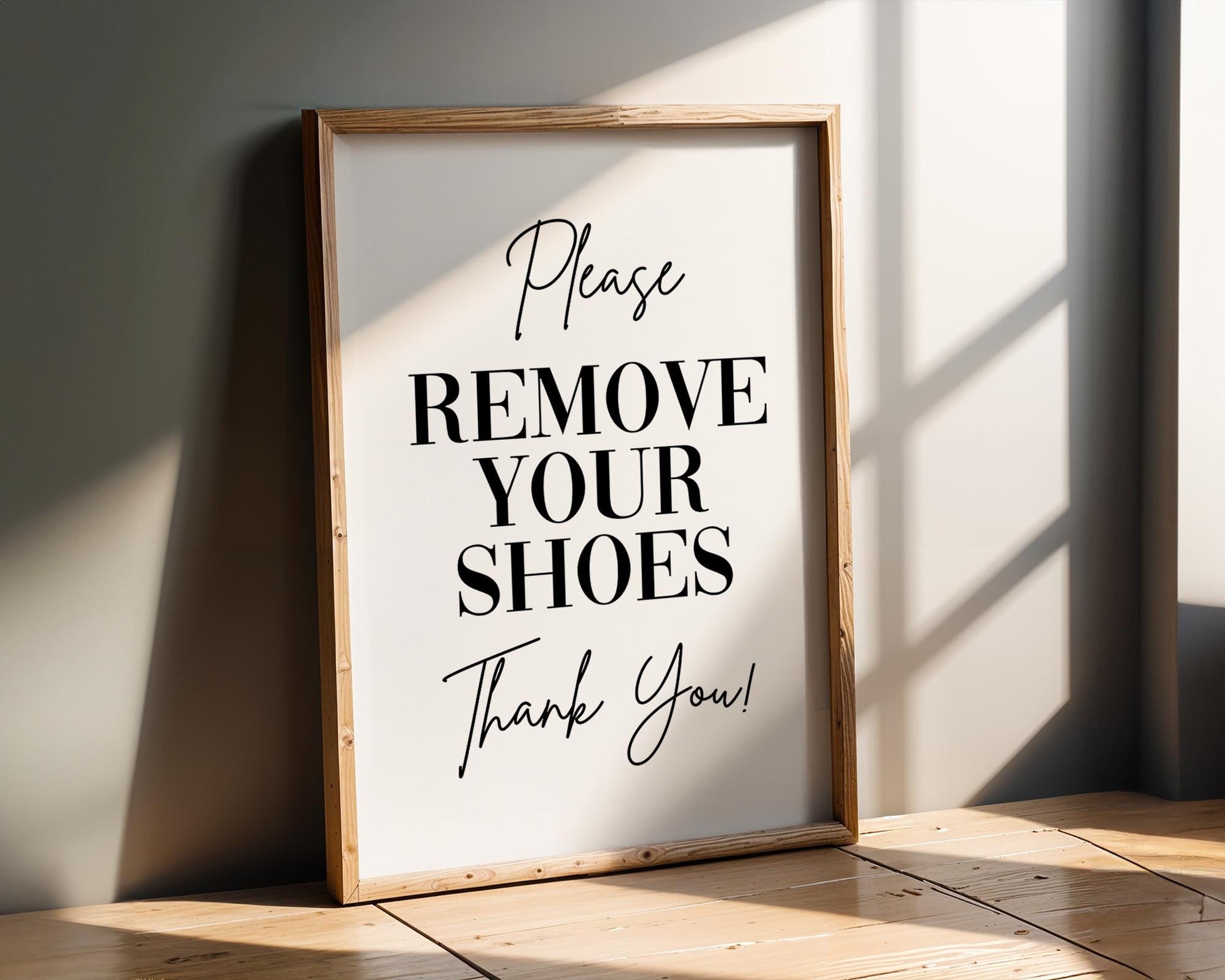Please Remove Your Shoes, Entrance Sign, Text Home Decor, Shoes Off Print, Typography Wall Art, Entry Room Poster, No Shoes House Poster Art