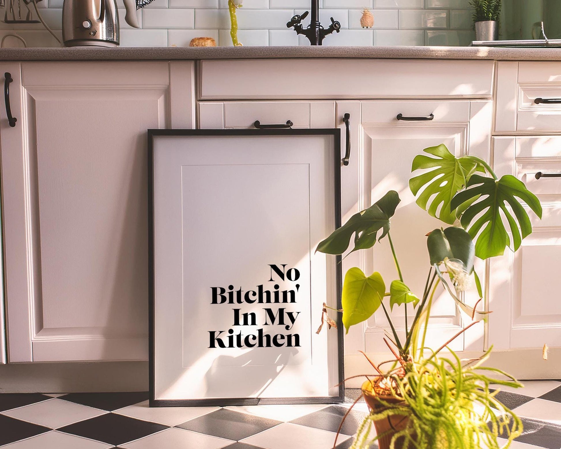 Funny Kitchen Print - No Bitchin&#39; In My Kitchen Print Wall Print, Kitchen Decor, Wall Art, Dining Room Wall Art, Quote Prints, Kitchen Signs