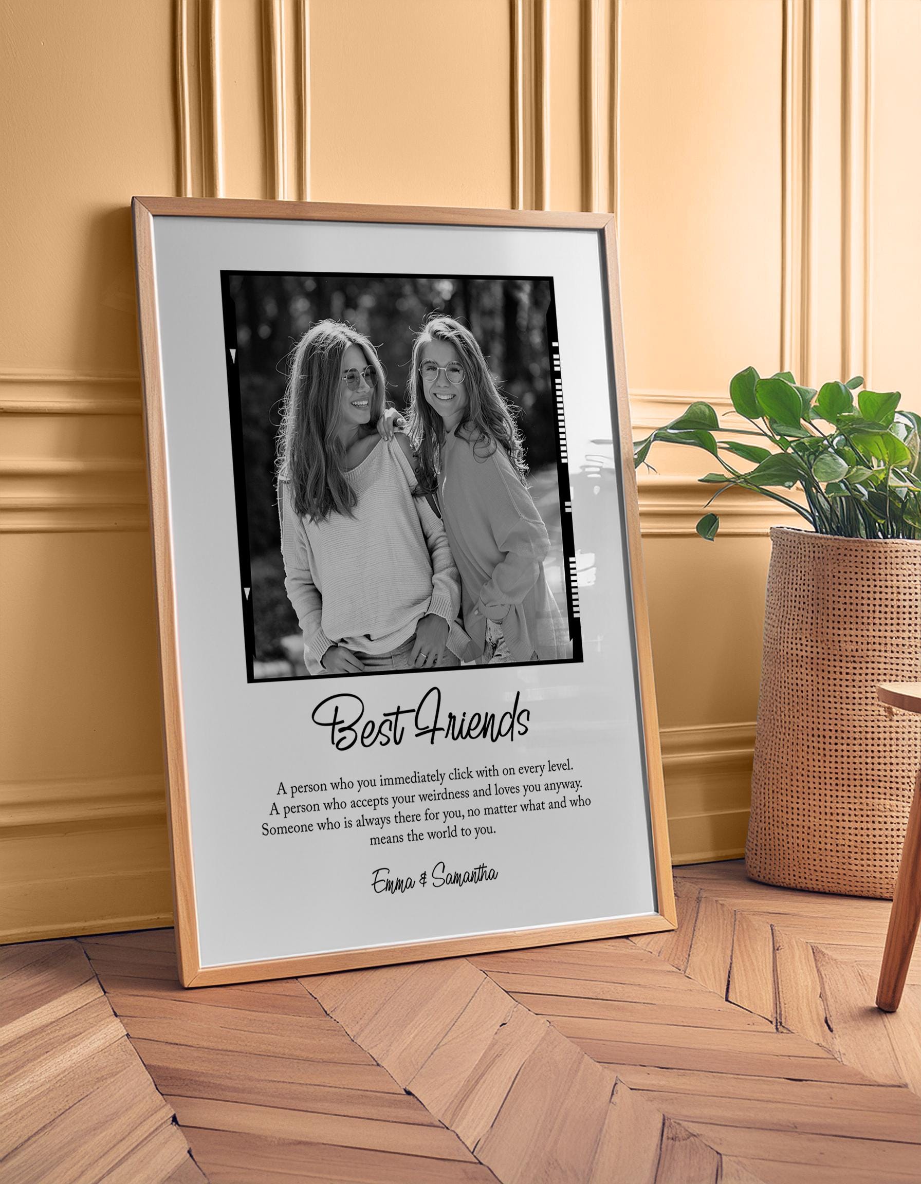 Personalised best friend definition print - Custom gift with photo for best friend, birthday gift, Valentines, Photo Gift, Best Friend Quote. Friends Gift Idea