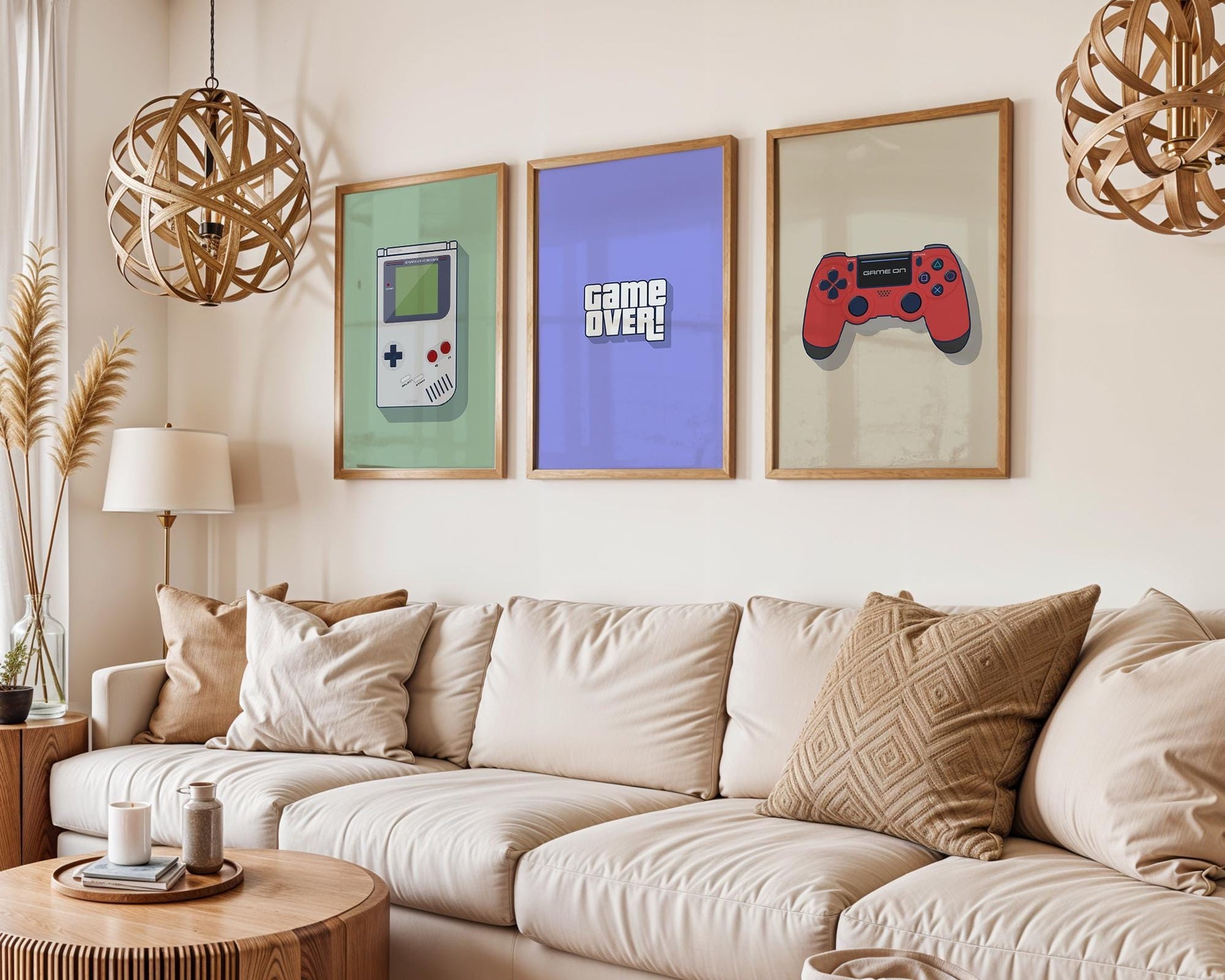 Pop Art Retro Headphone, Vintage gaming room controller print, Video game prints, Gift for gamers, Boys room Poster, Minimalist flat designs