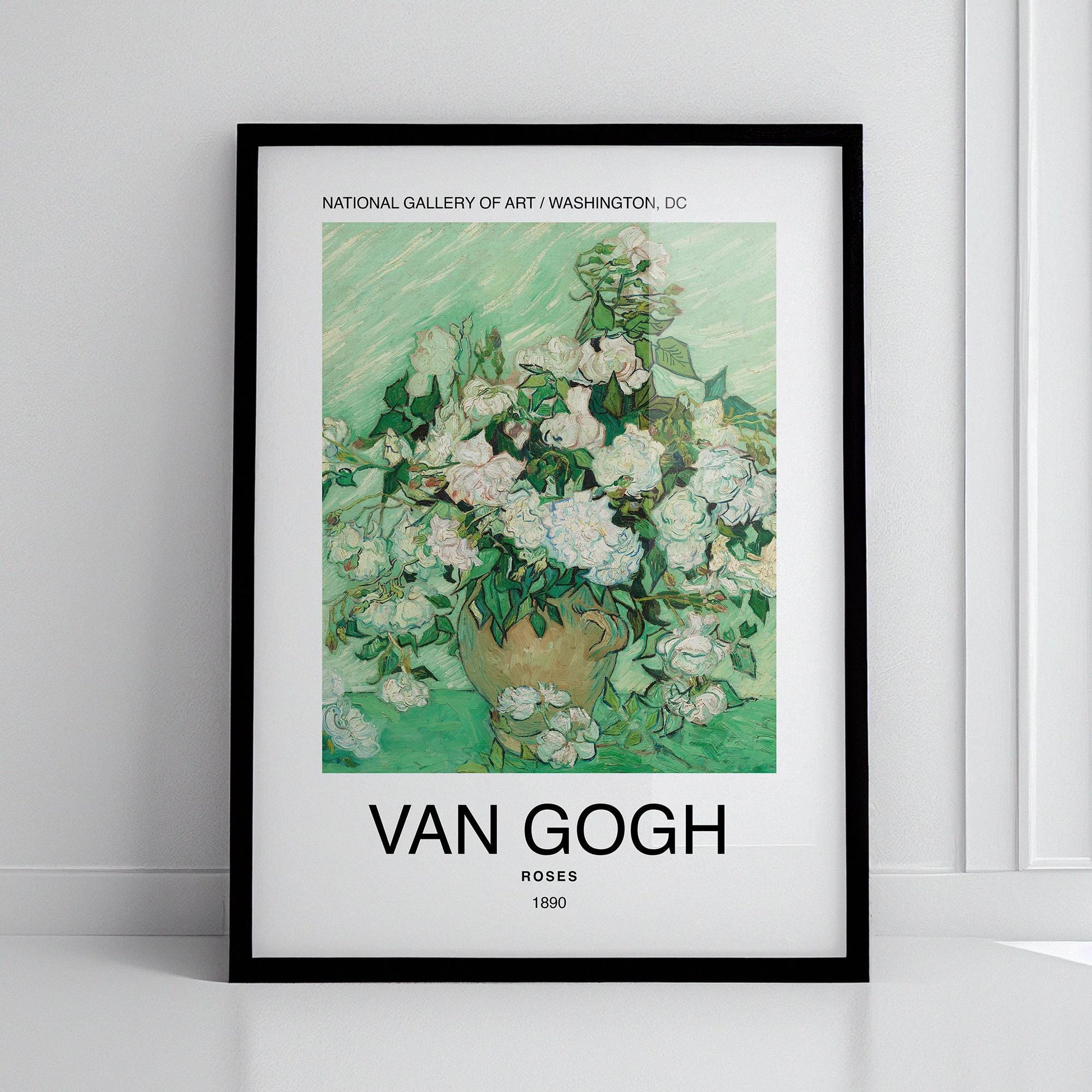 Roses by Vincent Van Gogh Poster Print – Classic and famous vintage wall art, famous painting, Post-Impressionist, Home Decor Fine Arts