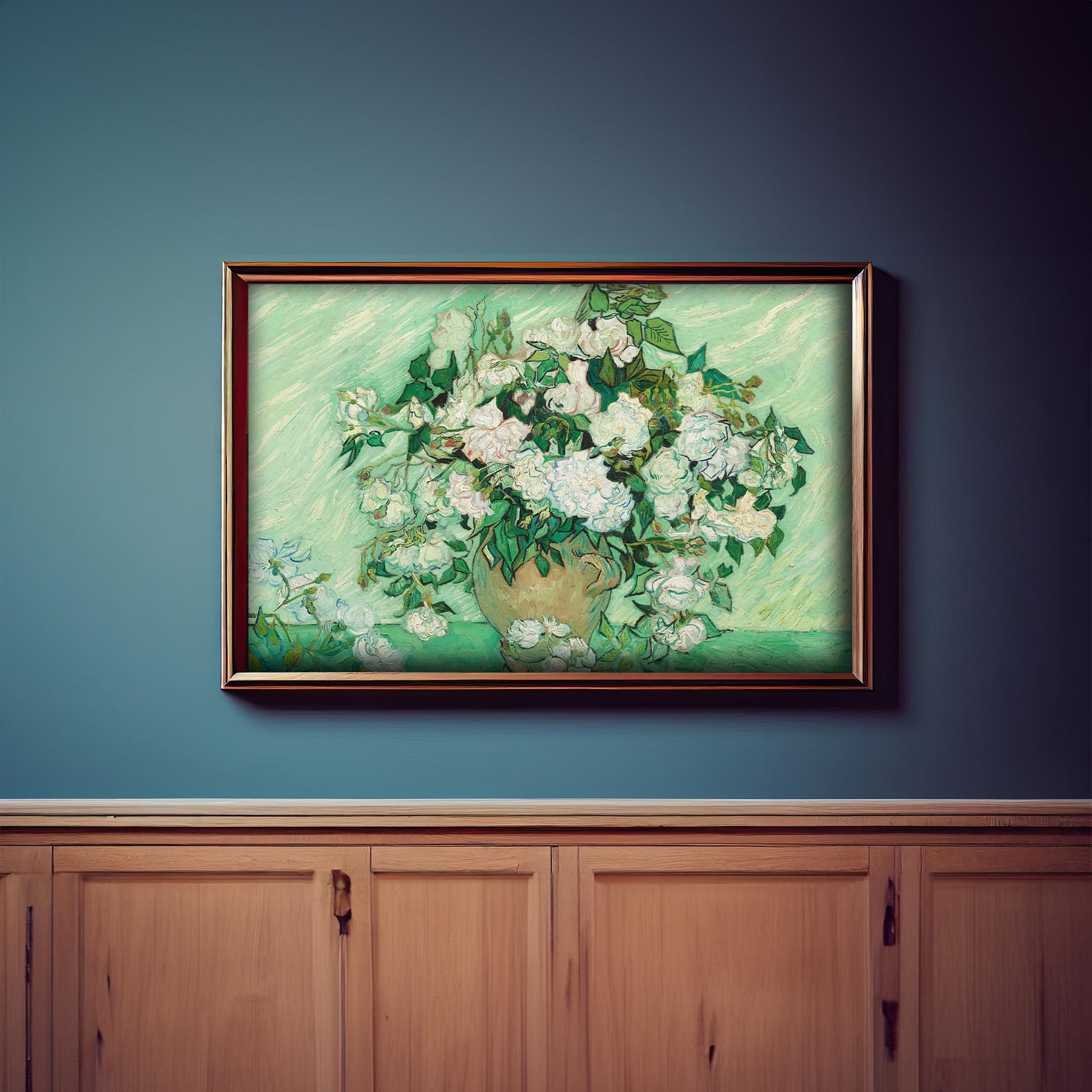 Roses by Vincent Van Gogh Poster Print – Classic and famous vintage wall art, famous painting, Post-Impressionist, Home Decor Fine Arts