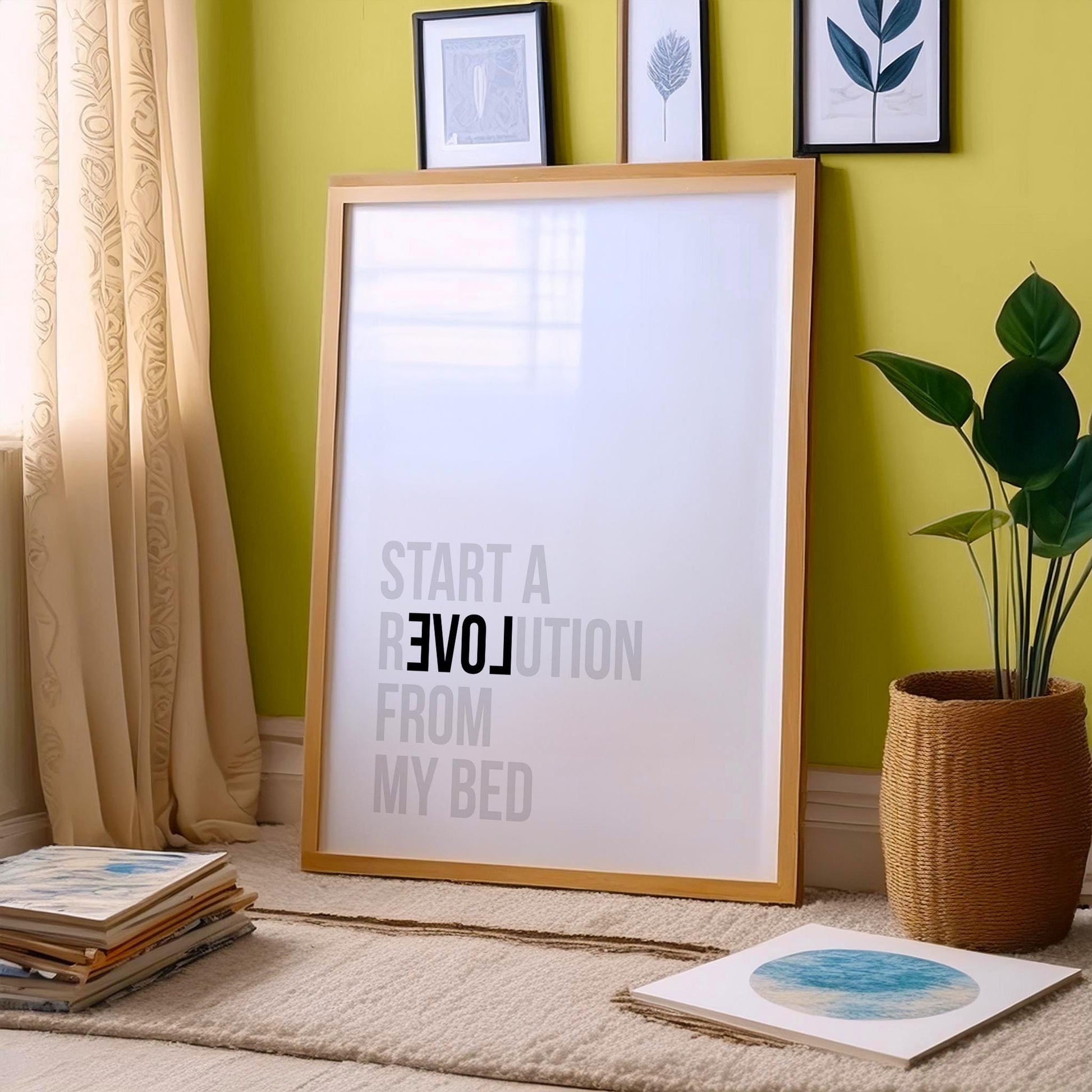 Start a Revolution from My Bed, Don&#39;t Look Back In Anger, Oasis, Lyrics Poster, Music Typography Gift Wall Art, British pop music art poster