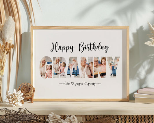 Personalised Grandmother, Nan, Nana, Nanny, Granny, Grandma definition print - Custom gift with photo for Grandmother birthday gift, Nans Christmas present, Photo Gift, Mothers day gift Quote, grand kids, grand children, Thoughtful grand mother gift