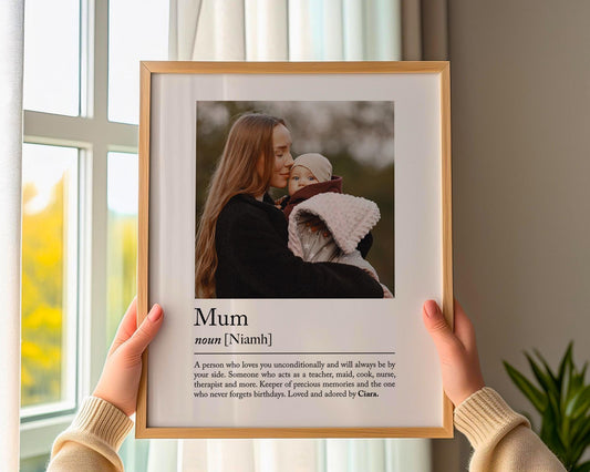 Personalised mum definition print - Custom gift with photo for mum friend, birthday gift, Christmas, Photo Gift, mum Quote, Best mum Gift,Christmas gift,Friendship Gift,Mothers Gift,Mum definition,Mum gift idea,Mum print, Superwoman