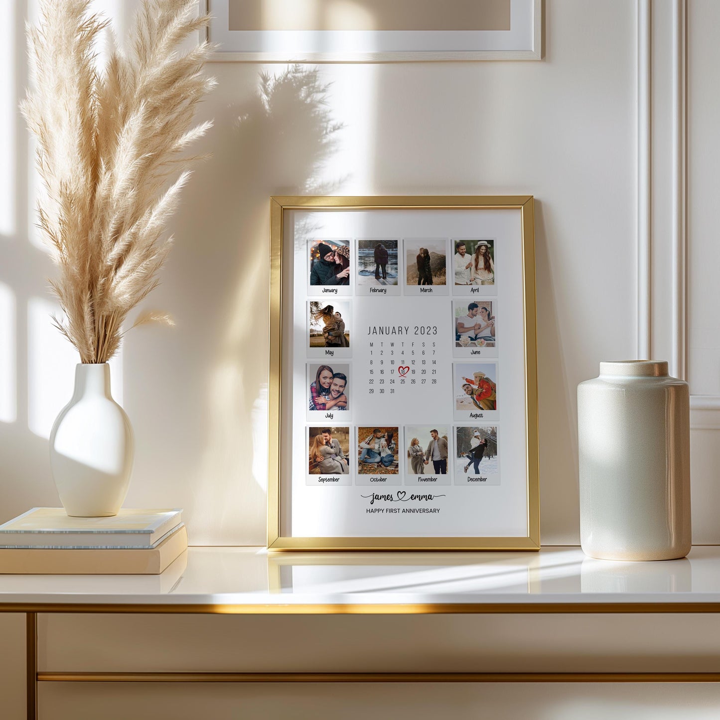 Personalise Couple print Custom gift with photo for partner, birthday gift, Christmas, Photo Gift, Boyfriend Quote, Personalised Couples Anniversary Print Ideal for Valentines Day Gift or First Anniversary, Collage Memorable Gift for Partner